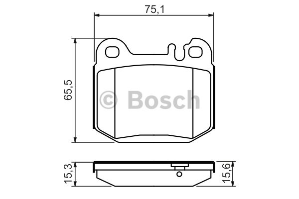 Bromsbeläggsats, Bakaxel Bosch 0 986 494 410 BOSCH
