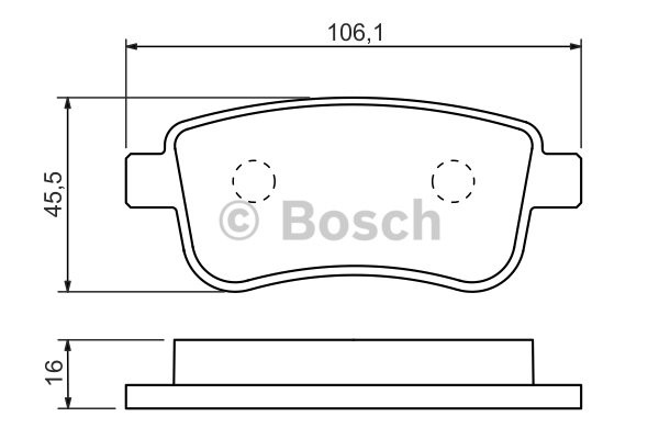Bromsbeläggsats, Bakaxel Bosch 0 986 494 452 BOSCH