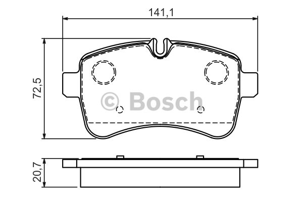 Bromsbeläggsats, Bakaxel Bosch 0 986 494 460 BOSCH