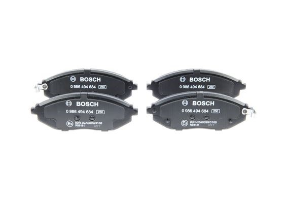 Bromsbeläggsats, Fram, Framaxel Bosch 0 986 494 684 BOSCH