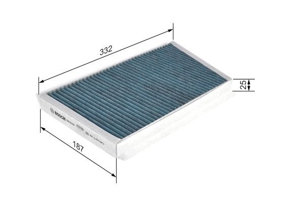 Kupefilter, Motorrum Bosch FILTER+ 0 986 628 503 BOSCH