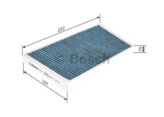 Kupefilter, Motorrum Bosch FILTER+ 0 986 628 503 BOSCH
