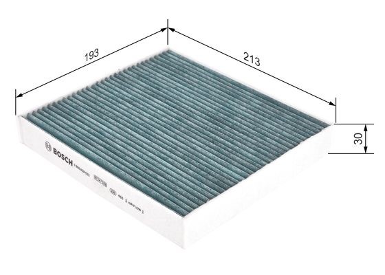 Kupefilter, Fram Bosch FILTER+ 0 986 628 523 BOSCH