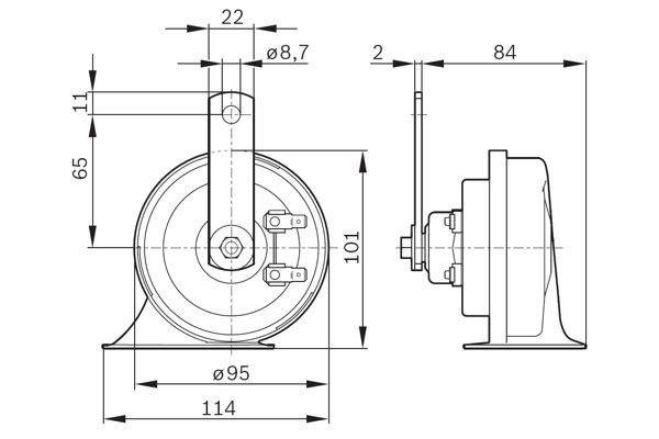 Signalhorn Bosch 0 986 AH0 503 BOSCH