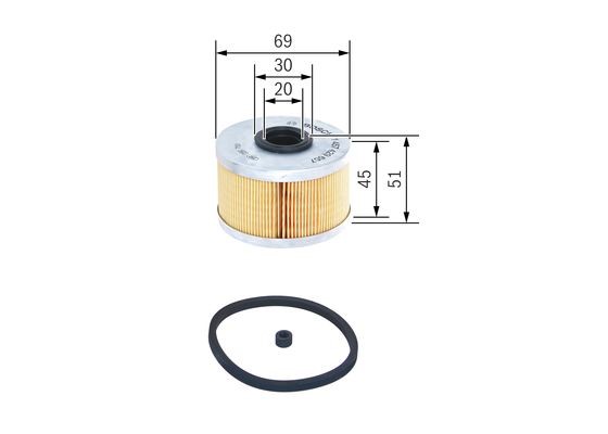 Bränslefilter Bosch 1 457 429 657 BOSCH