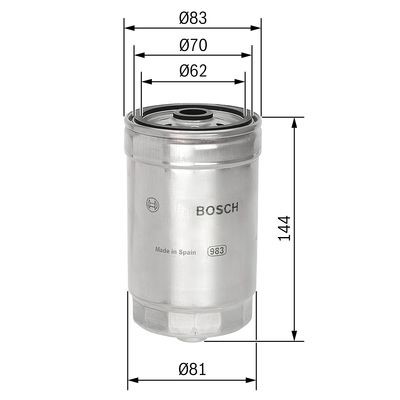 Bränslefilter Bosch 1 457 434 314 BOSCH