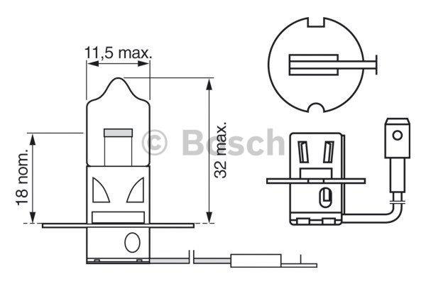 Halogenlampa BOSCH H3 PK22s 12V Bosch 1 987 302 035 BOSCH