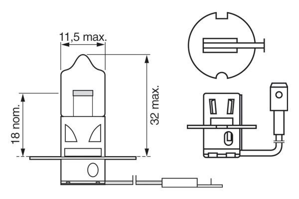 Halogenlampa BOSCH Longlife Daytime H3 PK22s Bosch 1 987 302 038 BOSCH