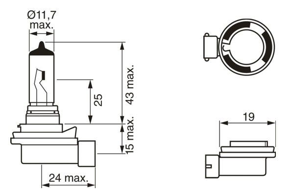Xenonlampa BOSCH H8 PGJ19-1 BOSCH