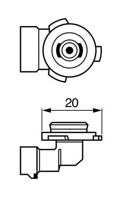 Halogenlampa BOSCH Pure Light WS H10 PY20d Bosch 1 987 302 083 BOSCH