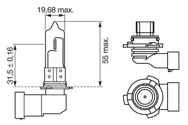 Halogenlampa BOSCH Pure Light WS Hb4 P22d BOSCH