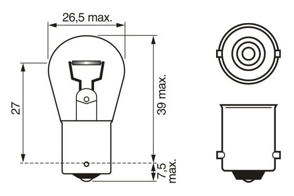 Glödlampa, backstrålkastare 12V Bosch 1 987 302 214 BOSCH Glödlampa, backstrålkastare 12V Bosch 1 987 302 214 BOSCH