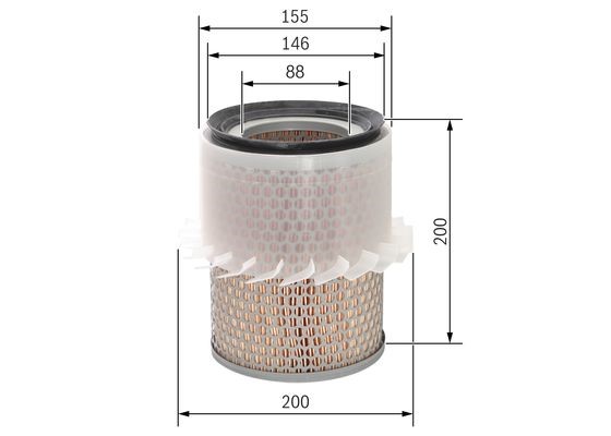 Luftfilter, Bak BOSCH