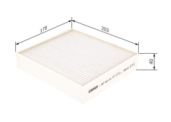 Kupefilter Bosch 1 987 432 034 BOSCH