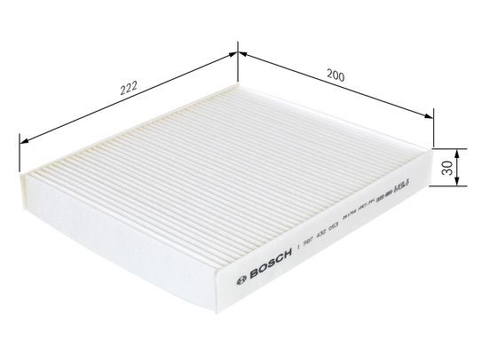 Kupefilter Bosch 1 987 432 053 BOSCH