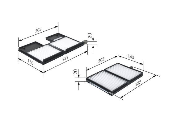 Kupefilter Bosch 1 987 432 159 BOSCH