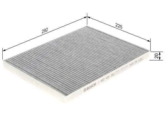 Kupefilter Bosch 1 987 432 360 BOSCH