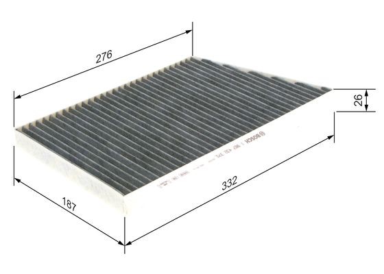 Kupefilter, Motorrum Bosch 1 987 432 370 BOSCH