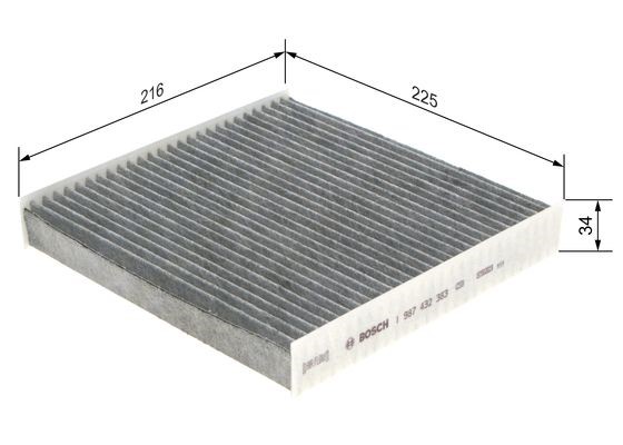 Kupefilter Bosch 1 987 432 383 BOSCH