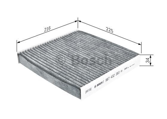 Kupefilter Bosch 1 987 432 383 BOSCH