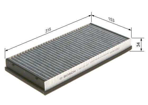 Kupefilter Bosch 1 987 432 407 BOSCH