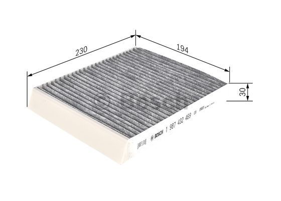 Kupefilter Bosch 1 987 432 469 BOSCH