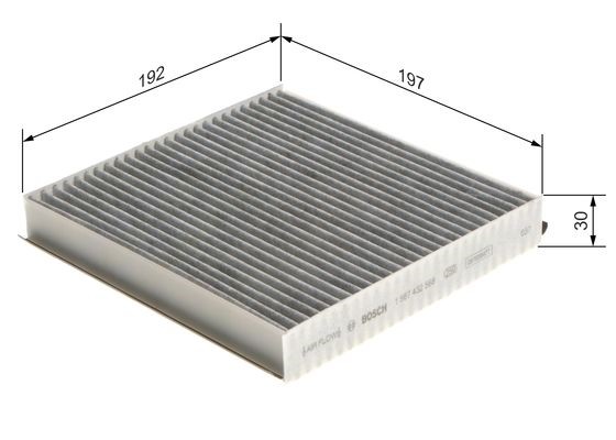 Kupefilter Bosch 1 987 432 568 BOSCH Kupefilter Bosch 1 987 432 568 BOSCH