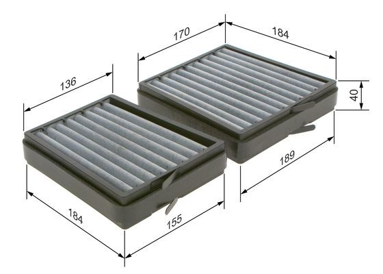 Kupefilter, Kupé Bosch 1 987 435 536 BOSCH