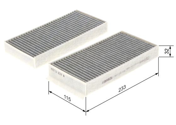 Kupefilter Bosch 1 987 435 538 BOSCH
