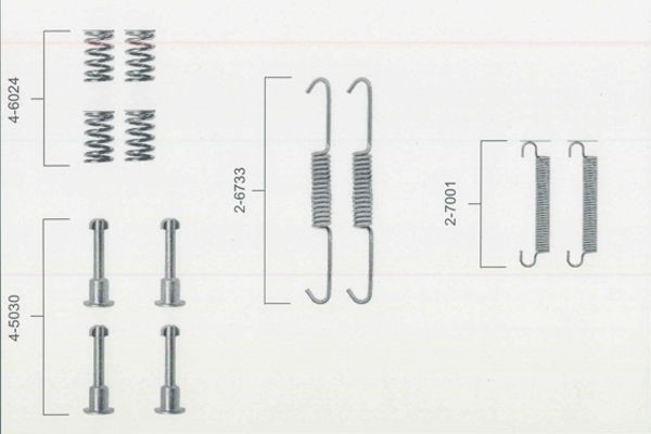 Tillbehörssats, bromsbackar, parkeringsbroms Bosch 1 987 475 149 BOSCH