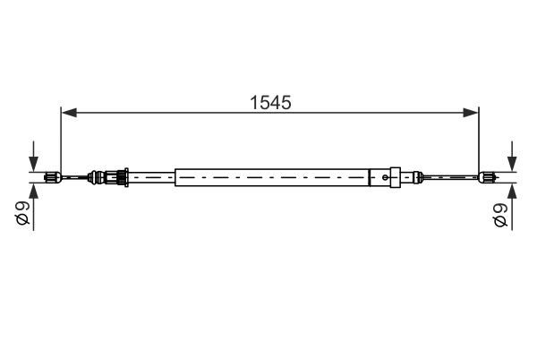 Vajer, parkeringsbroms, Höger bak Bosch 1 987 477 583 BOSCH Vajer, parkeringsbroms, Höger bak Bosch 1 987 477 583 BOSCH