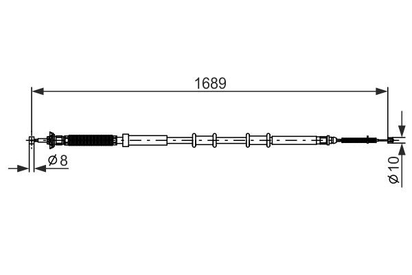 Vajer, parkeringsbroms, Höger bak Bosch 1 987 477 975 BOSCH Vajer, parkeringsbroms, Höger bak Bosch 1 987 477 975 BOSCH