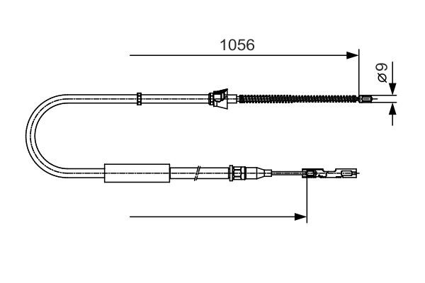 Vajer, parkeringsbroms, Vänster Bosch 1 987 482 125 BOSCH