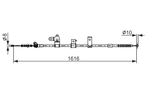 Vajer, parkeringsbroms, Bak, Vänster bak Bosch 1 987 482 307 BOSCH Vajer, parkeringsbroms, Bak, Vänster bak Bosch 1 987 482 307 BOSCH