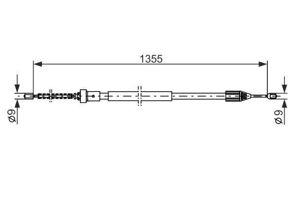 Vajer, parkeringsbroms, Höger Bosch 1 987 482 309 BOSCH
