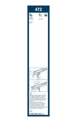 Torkarblad, Fram Bosch Twin 3 397 001 472 BOSCH Torkarblad, Fram Bosch Twin 3 397 001 472 BOSCH