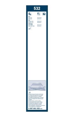 Torkarblad, Fram Bosch Twin 3 397 001 532 BOSCH