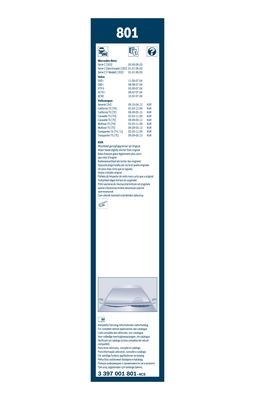 Torkarblad, Fram Bosch Twin 3 397 001 801 BOSCH Torkarblad, Fram Bosch Twin 3 397 001 801 BOSCH