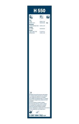 Torkarblad, Bak, Fram, Förarsida, Passagerarsida Bosch 3 397 004  BOSCH