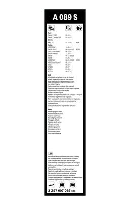Flatblade-torkarblad, Fram BOSCH