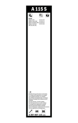 Torkarblad, Fram Bosch 3 397 007 115 BOSCH Torkarblad, Fram Bosch 3 397 007 115 BOSCH