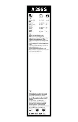 Flatblade-torkarblad, Fram BOSCH Flatblade-torkarblad, Fram BOSCH