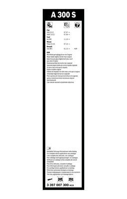 Torkarblad, Fram Bosch 3 397 007 300 BOSCH