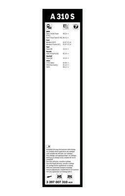 Flatblade-torkarblad, Fram Bosch 3 397 007 310 BOSCH