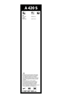 Flatblade-torkarblad, Fram Bosch 3 397 007 420 BOSCH