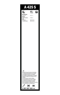 Flatblade-torkarblad, Fram Bosch 3 397 007 425 BOSCH Flatblade-torkarblad, Fram Bosch 3 397 007 425 BOSCH