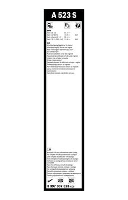 Flatblade-torkarblad, Fram BOSCH