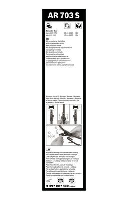 Flatblade-torkarblad, Fram Bosch Aerotwin Retrofit 3 397 007 568 BOSCH Flatblade-torkarblad, Fram Bosch Aerotwin Retrofit 3 397 007 568 BOSCH