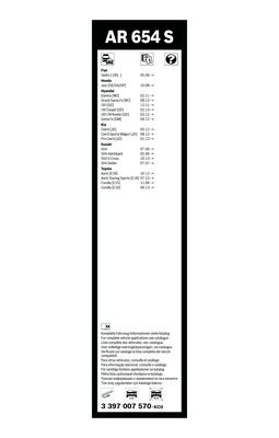Flatblade-torkarblad, Fram BOSCH