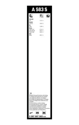 Flatblade-torkarblad, Fram BOSCH